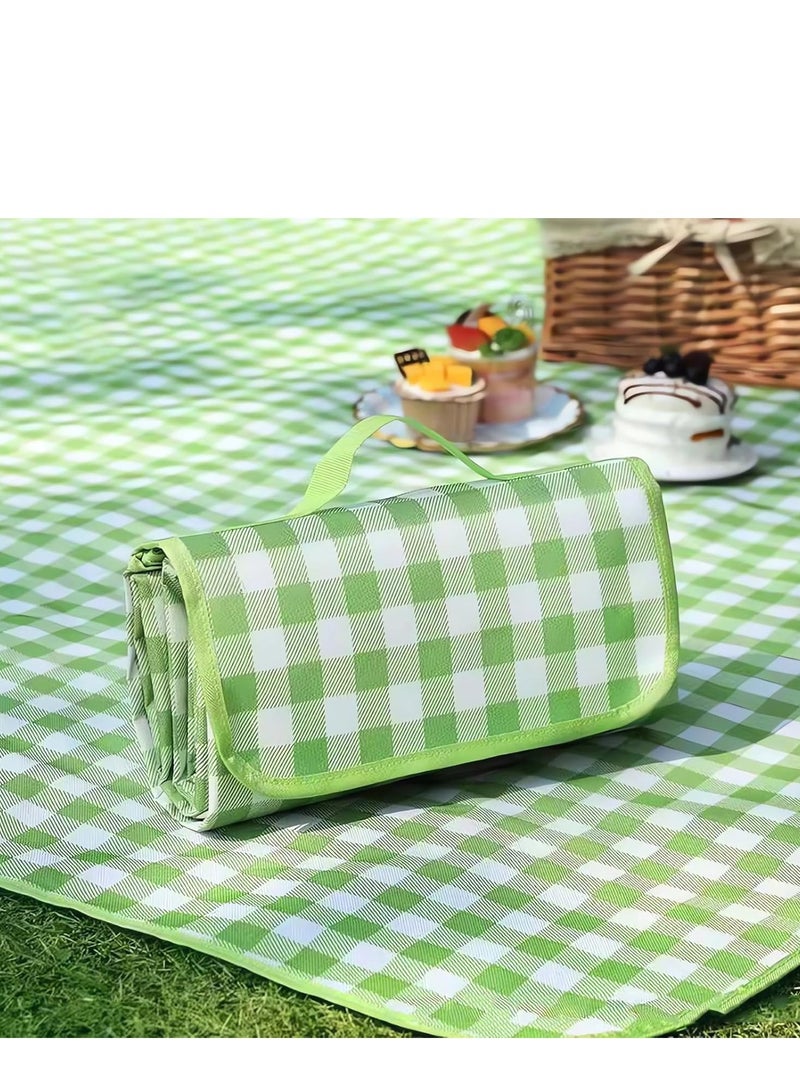 Generic Picnic Blanket Beach Mat, Waterproof Sandproof Stylish Outdoor Camping Blanket Easy Clean Foldable Beach Mat Comfortable for 4 to 6 Adults Eco-Friendly Durable Picnic Blanket Easy to Shake Off Sand and Dirt  - Image 2