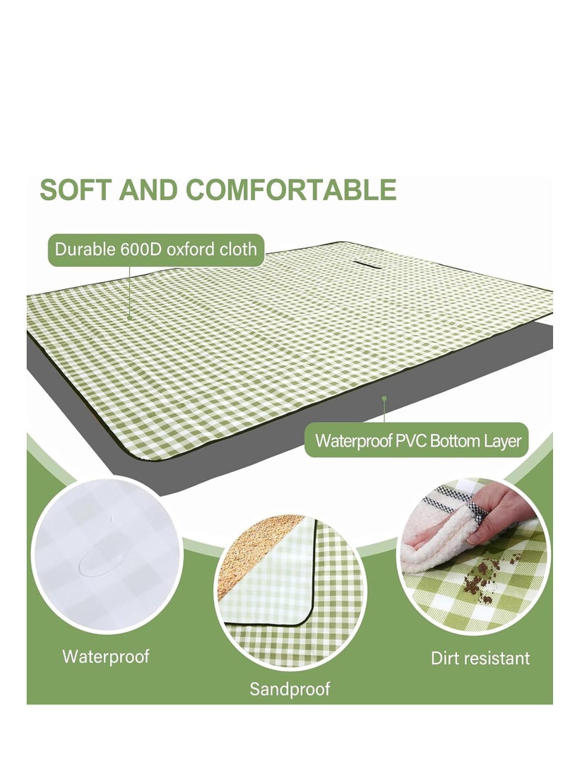 Generic Picnic Blanket Beach Mat, Waterproof Sandproof Stylish Outdoor Camping Blanket Easy Clean Foldable Beach Mat Comfortable for 4 to 6 Adults Eco-Friendly Durable Picnic Blanket Easy to Shake Off Sand and Dirt  - Image 4