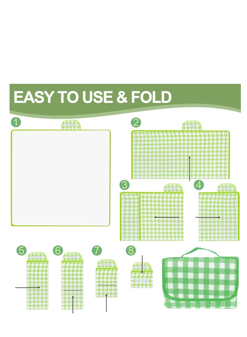 Generic Picnic Blanket Beach Mat, Waterproof Sandproof Stylish Outdoor Camping Blanket Easy Clean Foldable Beach Mat Comfortable for 4 to 6 Adults Eco-Friendly Durable Picnic Blanket Easy to Shake Off Sand and Dirt  - Image 5