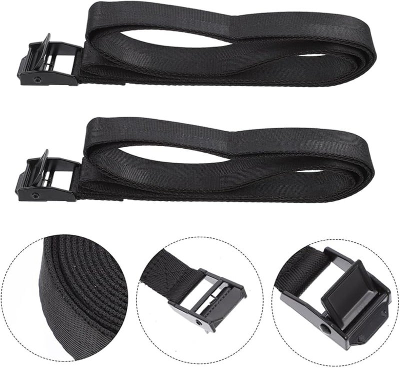 2Pcs Adjustable Truck Lashing Straps with Ratchet Buckle for Car Trailer Use - Image 5
