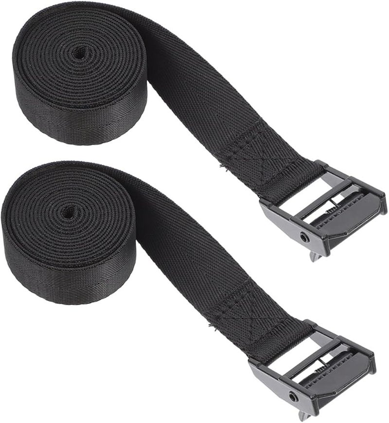 2Pcs Adjustable Truck Lashing Straps with Ratchet Buckle for Car Trailer Use - Image 2