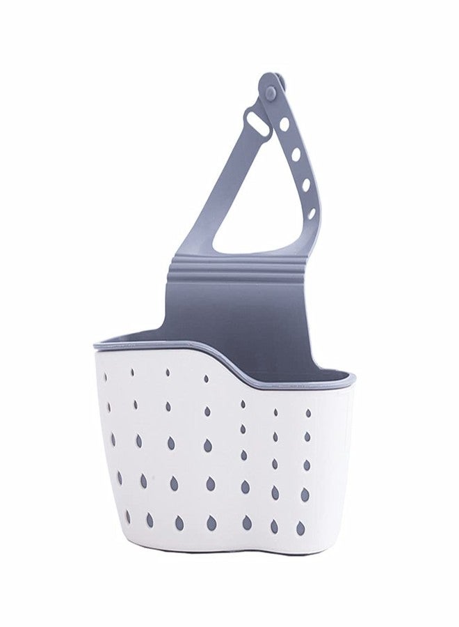 Kinteshun Kitchen Sink Caddy Sponge Holder Hang Basket for Scrubber Dish Brush Kitchen Accessories Organizer (off-white) - Image 1