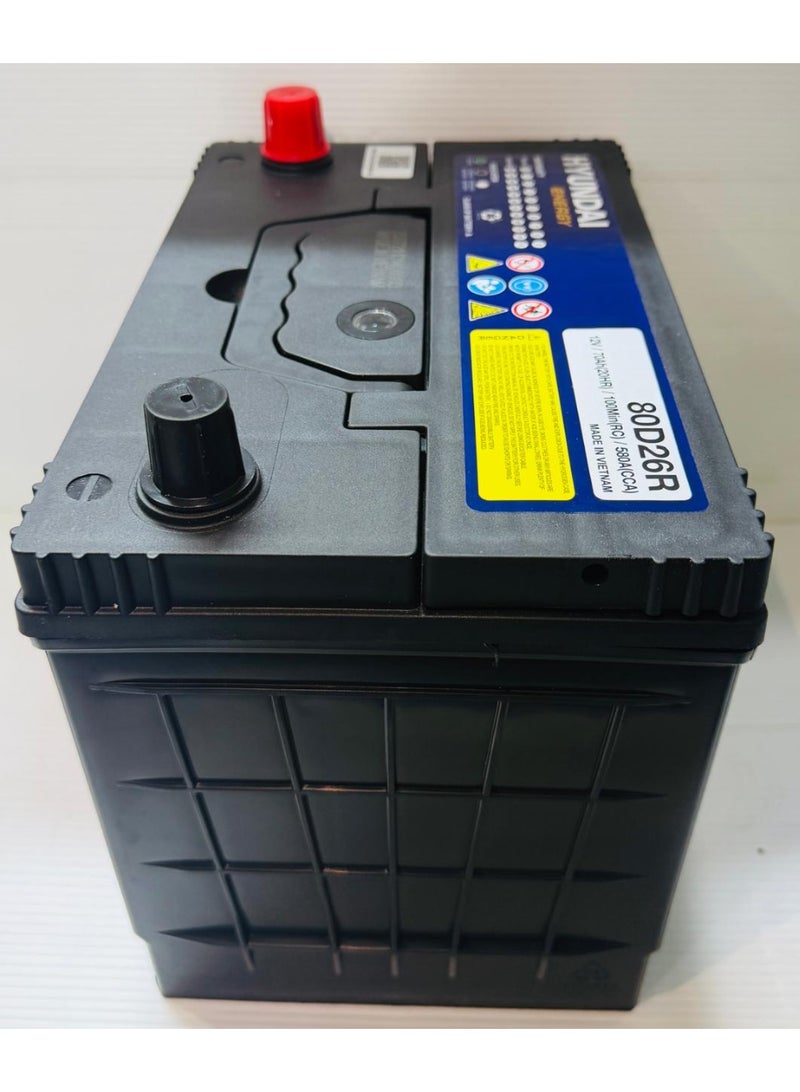 HYUNDAI Car Battery 12V 70AH 80D26R / NX110-5MF - Image 2
