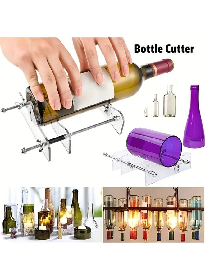 Manual Glass Bottle Cutting Kit Professional Precision Tools Adjustable Lever Safety Guard - Image 4