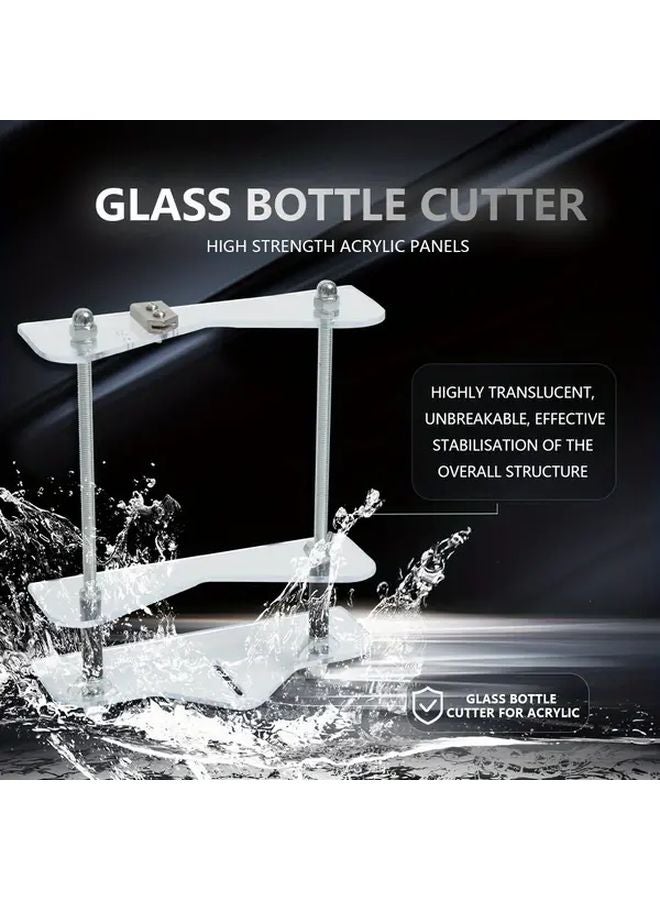 Manual Glass Bottle Cutting Kit Professional Precision Tools Adjustable Lever Safety Guard - Image 3