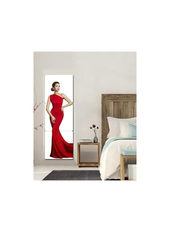 The Bros 3 عبوات مرآة أكريليك لاصقة ذاتية، مرآة لاصقة غير زجاجية، أوراق مرآة بلاستيكية مرنة، ملصقات حائط، مجموعة مرآة كاملة الطول مثبتة على الحائط بدون إطار لغرفة النوم وغرفة المعيشة - 30 * 30 سم - Image 3