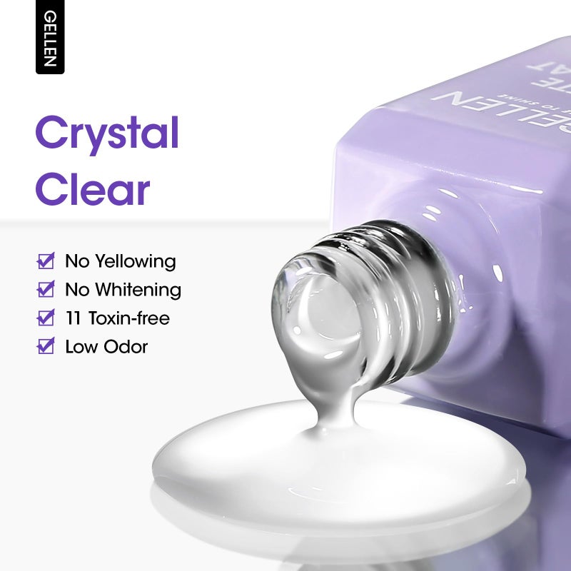 GELLEN Matte Top Coat Gel Nail Polish, 18ml Matte No Wipe Top Coat Soak Off Nail Lamp Gel, Seals in Color, Prevent Scratches or Chipping, Long Lasting DIY Home Nail Salon - Image 3