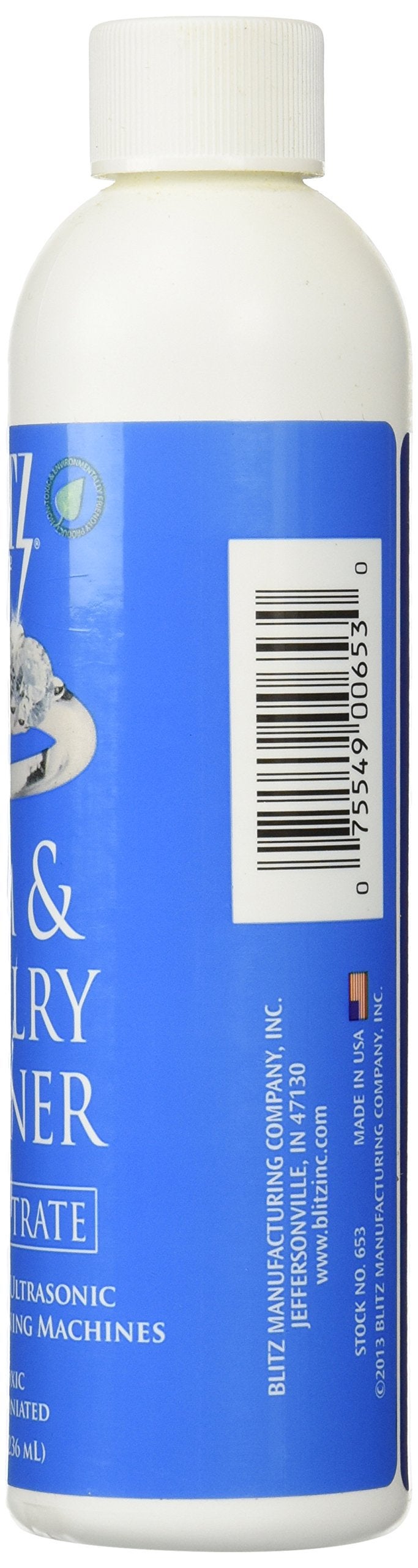 Blitz 653 Gem & Jewelry Non-Toxic Cleaner Concentrate for use in Cleaning Machines, 8 Ounces, 2-Pack - Image 2