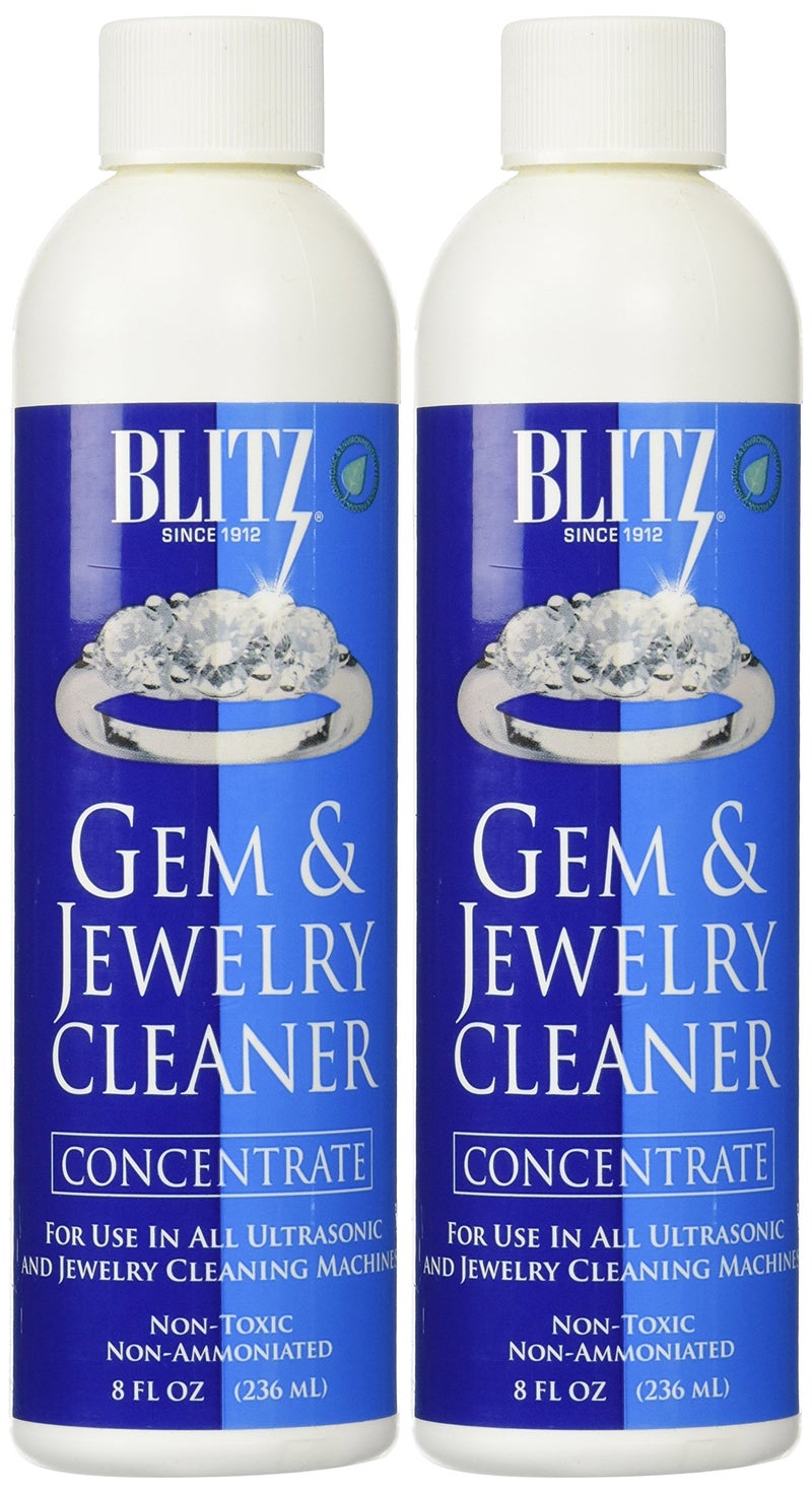 Blitz 653 Gem & Jewelry Non-Toxic Cleaner Concentrate for use in Cleaning Machines, 8 Ounces, 2-Pack - Image 1