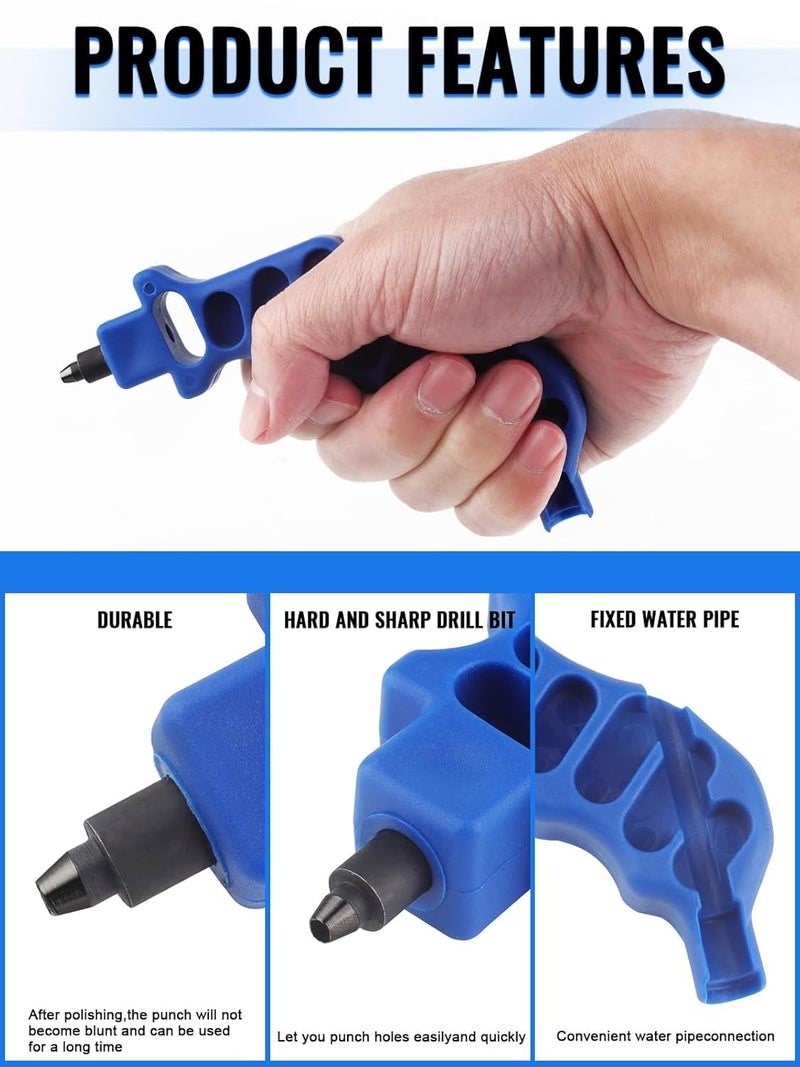 APPSTER 2-in-One 4mm Tubing Hole Punch Tool & Fitting Insertion Tool - Drip Irrigation Pipe Easier 1/4" Inch Insert for Emitter, Drippers, Fogger, Misting Nozzles - Image 2