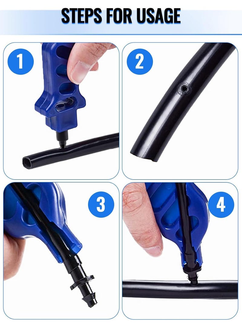 APPSTER 2-in-One 4mm Tubing Hole Punch Tool & Fitting Insertion Tool - Drip Irrigation Pipe Easier 1/4" Inch Insert for Emitter, Drippers, Fogger, Misting Nozzles - Image 4