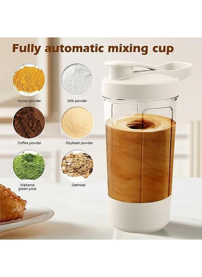 Generic - Electric Protein Shaker Bottle - USB Rechargeable Mixer Cup for Shakes and Meal Replacements, BPA-Free Tritan, 13.5oz (White) - Image 1