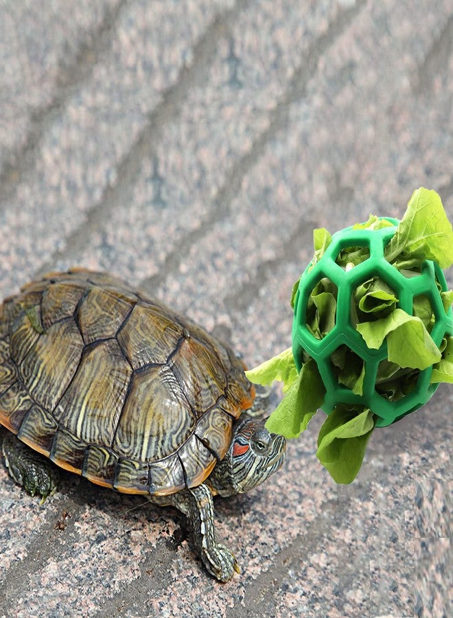 Tirifer Tortoise Treat Ball Toy Hay Fruit Vegetable Feeder Hanging Feeding Grass Holder Foraging Toy for Small Animals Pet Tortoise Turtle - Image 3