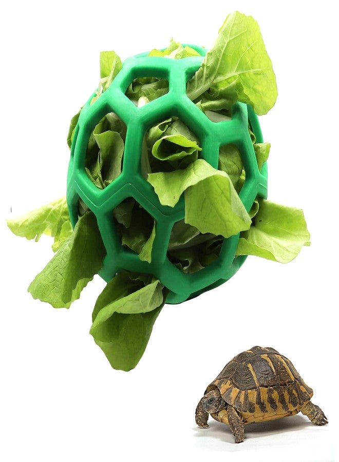 Tirifer Tortoise Treat Ball Toy Hay Fruit Vegetable Feeder Hanging Feeding Grass Holder Foraging Toy for Small Animals Pet Tortoise Turtle - Image 1