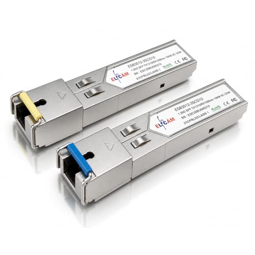 Elfcam 1Piar 125G SFP Module Single Mode with the Fiber Optic Port SCUPC Singlemode DDM 10km Compatible with Cisco et Open Switch - Image 1