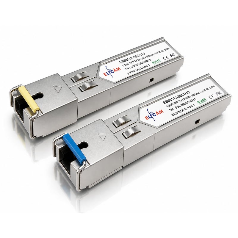 Elfcam 1Piar 125G SFP Module Single Mode with the Fiber Optic Port SCUPC Singlemode DDM 10km Compatible with Cisco et Open Switch - Image 2