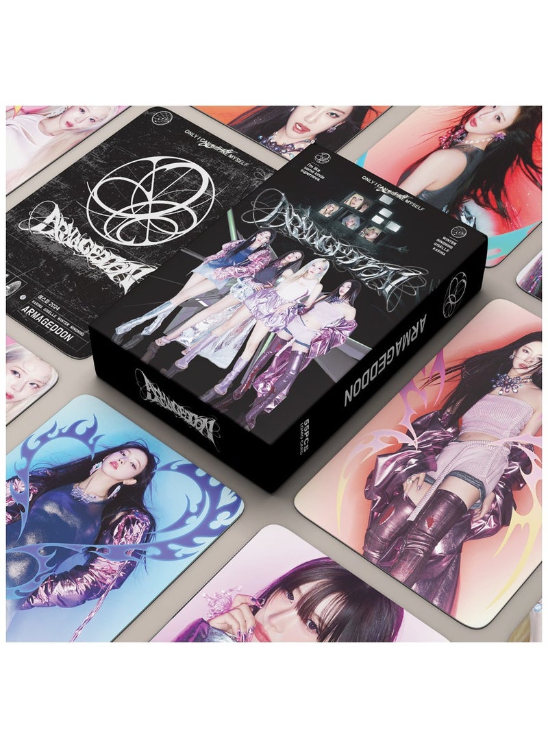 NIBEMINENT 55 Pcs Kpop Aespa Armageddon Lomo Cards Card For Fans Collection Gifts - Image 2