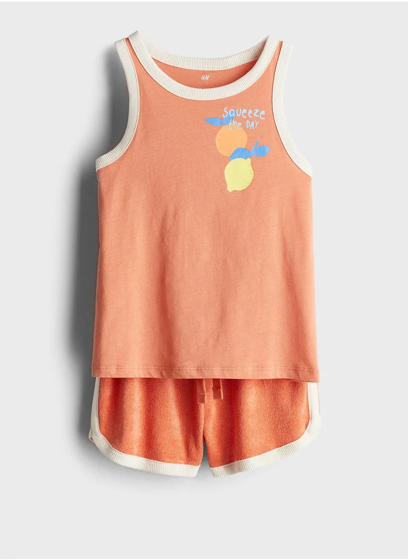 H&M Kids Graphic T-Shirt & Shorts Set