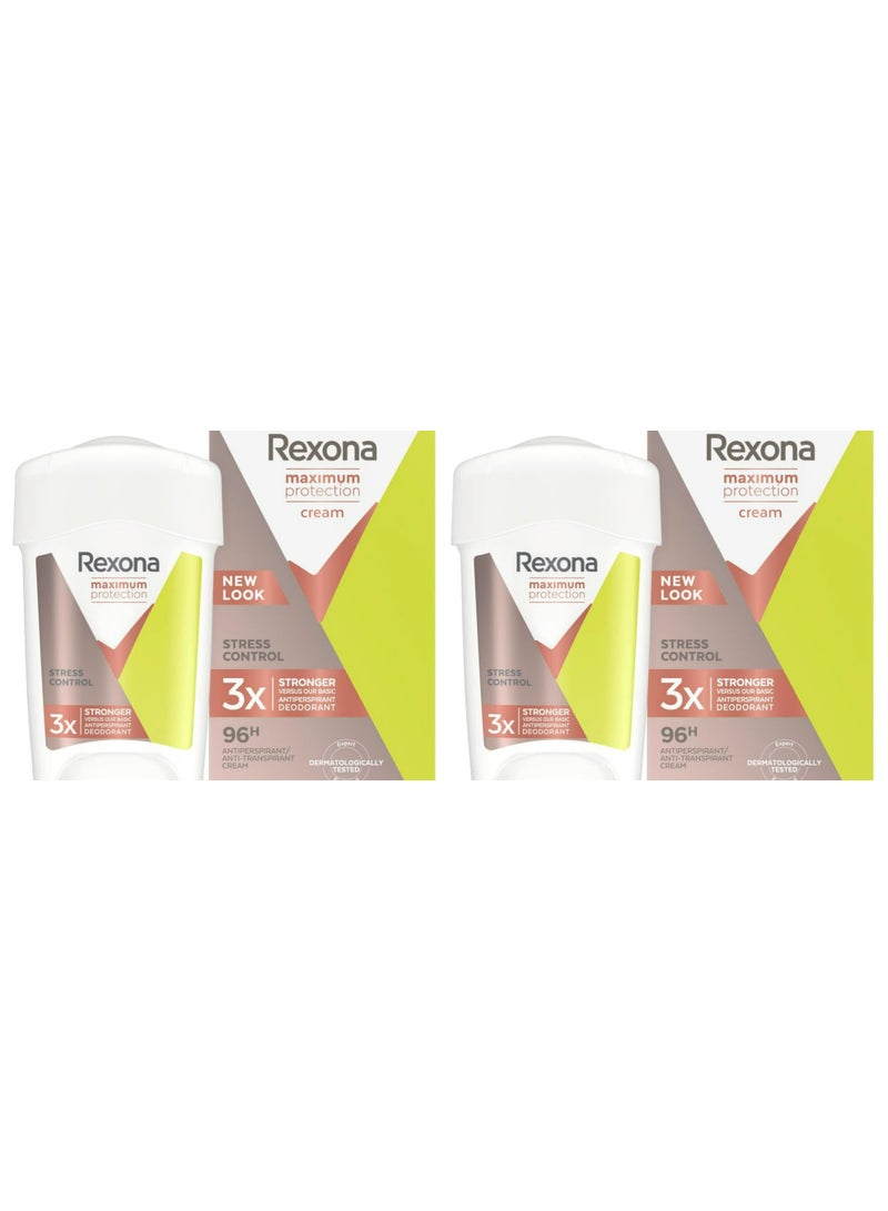 Rexona Maximum Protection Cream Stress Control 45 ML 2 Pcs - Image 1