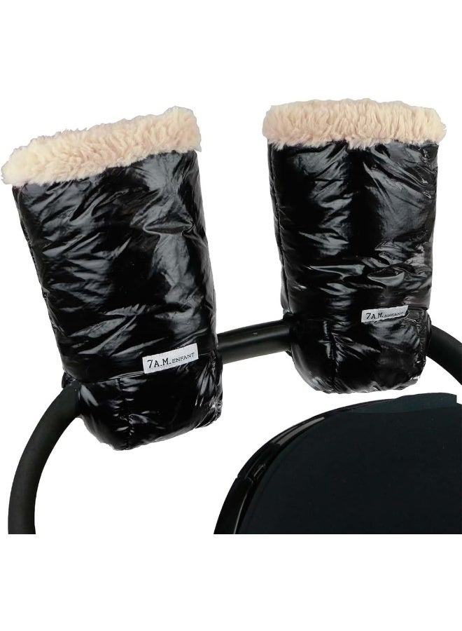 7:00 AM 7AM Children's Heated Sleeves for Strollers â€“ Warmmuffs Anti-Frost, Cold Weather, Water Repellent  Warm Gloves for Pushchairs, Prams and Car Seat Bar - Image 1