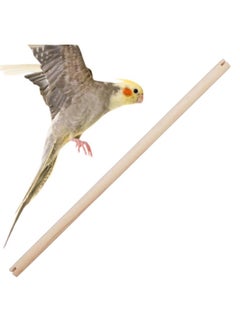 Sage Square Natural Wood Bird Perch For Cage - Promotes Healthy Feet And Nails, Perfect For Parakeets & Cockatiels, Natural, Durable, And Comfortable Roosting Spot For Your Feathered Friend  - Image 1