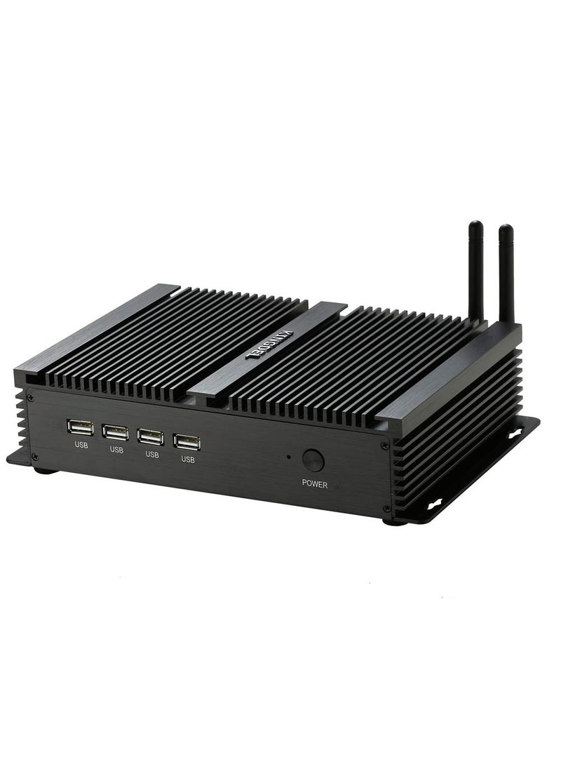 KINGDEL KINGDEL Powerful Mini Desktop Computer, Fanless Industrial PC, Core i5 Dual Core CPU, 8GB RAM, 512GB SSD, 2xNICs, 4xUSB 3.0, 4xCOM RS232, HD Port, Metal Case  - Image 4