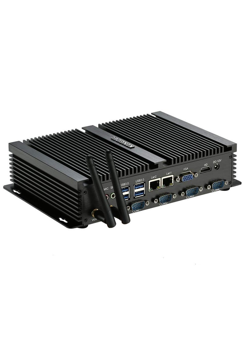KINGDEL KINGDEL Powerful Mini Desktop Computer, Fanless Industrial PC, Core i5 Dual Core CPU, 8GB RAM, 512GB SSD, 2xNICs, 4xUSB 3.0, 4xCOM RS232, HD Port, Metal Case  - Image 3