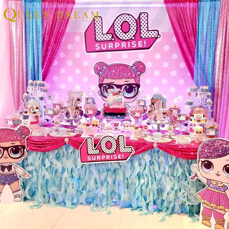 QueenDream Baby Blue Sequin Backdrop 2 Panels 2FTx8FT Party Backdrop Curtains Glitter Birthday Bridal Curtains Sparkle Photo Backdrop - Image 3