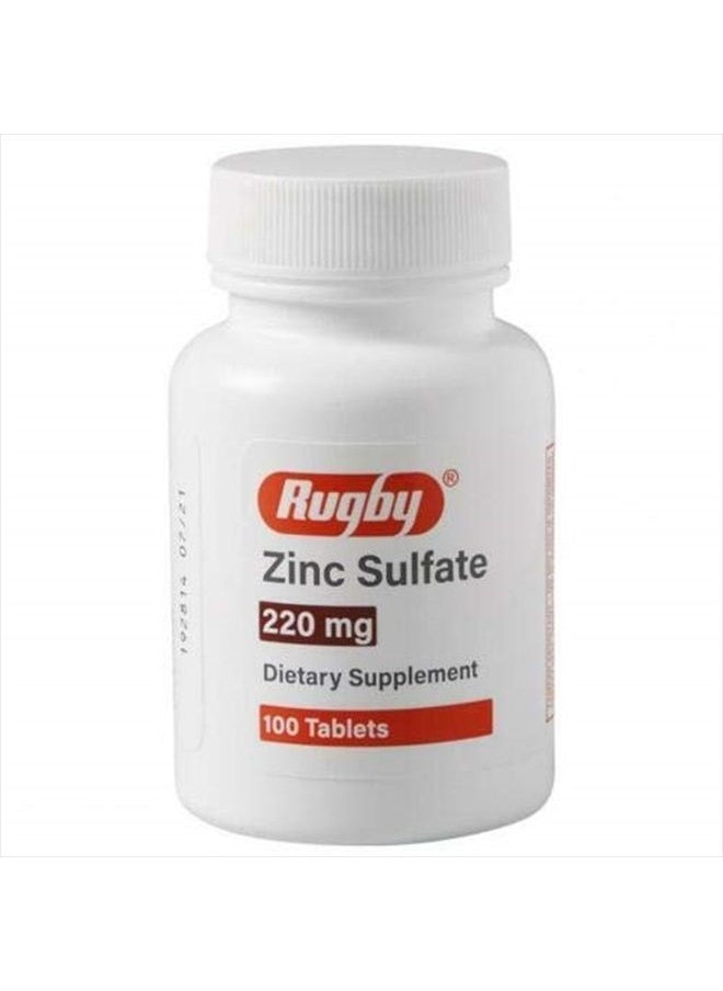 RUGBY LABORATORIES - Zinc Sulfate 220mg - 100 Tablets - Image 1