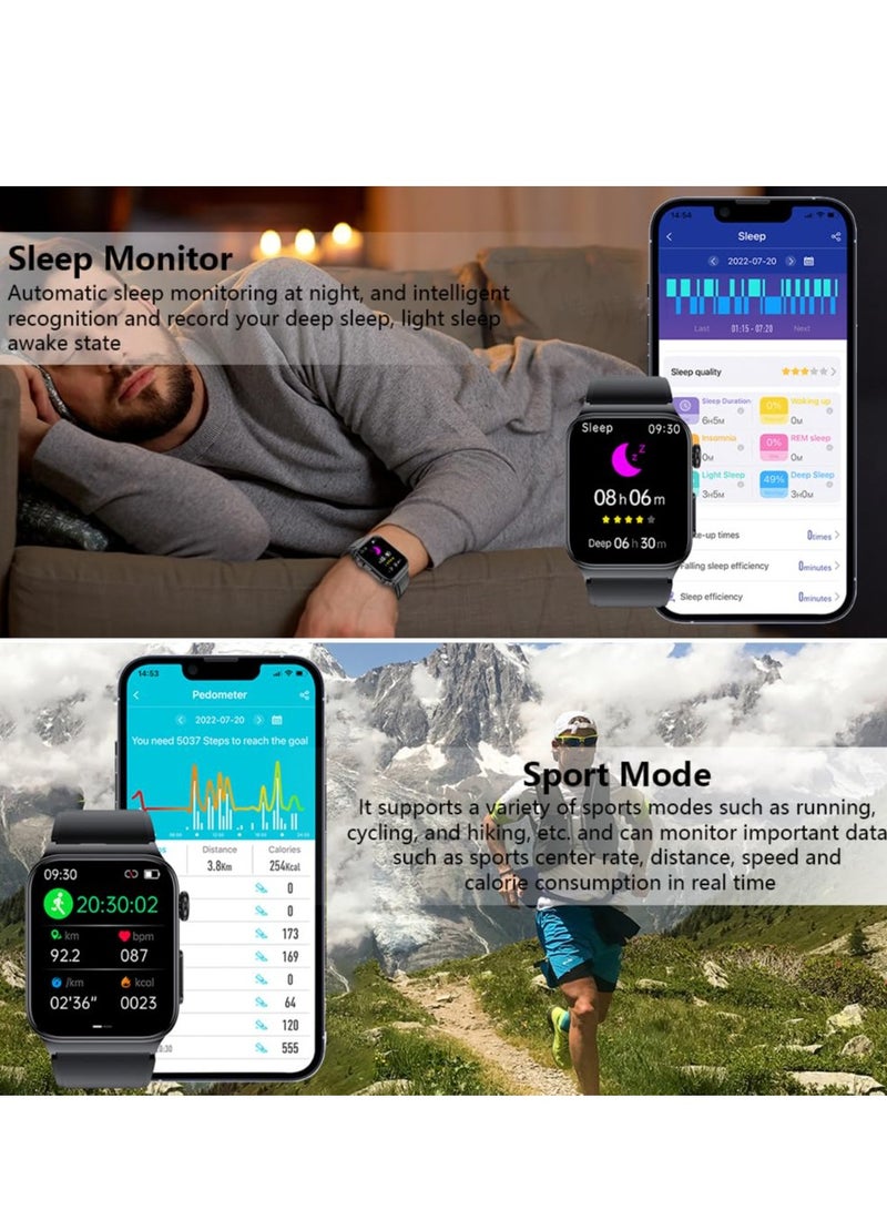 Excefore Smart Watch for Men Women,Bluetooth Built-in,Fitness Tracker Heart Rate Monitor Blood Oxygen Tracking, Waterproof Pedometer Activity Trackers Smart Watch for Android iOS Men Women  - Image 4