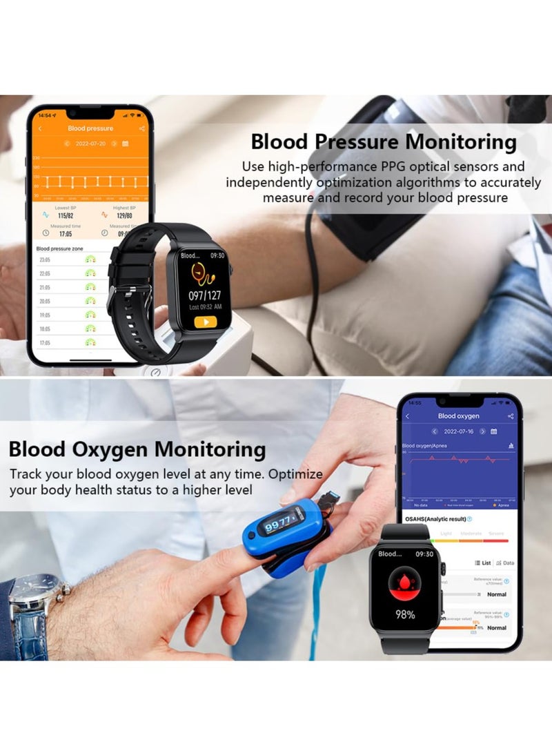 Excefore Smart Watch for Men Women,Bluetooth Built-in,Fitness Tracker Heart Rate Monitor Blood Oxygen Tracking, Waterproof Pedometer Activity Trackers Smart Watch for Android iOS Men Women  - Image 3