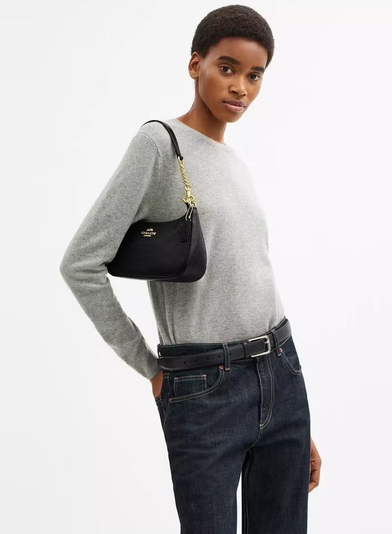 coachoutlet Coach Teri Women's Shoulder Bag In Signature Canvas, Women's Hand Bag, Women's Hobo Bag, Women's Tote Bag, Women's Travel Bag, Black 24cm - Image 2