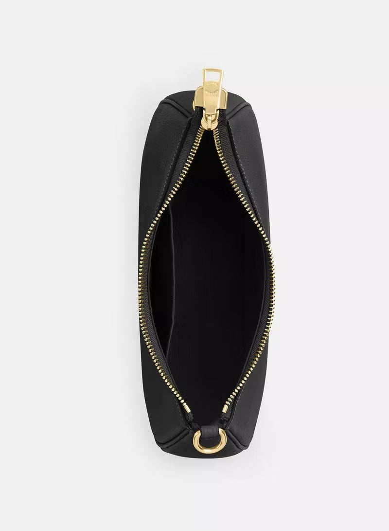 coachoutlet Coach Teri Women's Shoulder Bag In Signature Canvas, Women's Hand Bag, Women's Hobo Bag, Women's Tote Bag, Women's Travel Bag, Black 24cm - Image 5