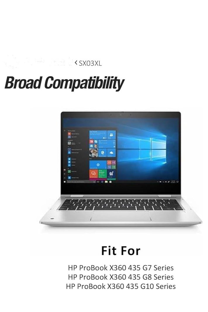 Terabyte بطارية SX03XL بسعة 45Wh و 11.4V متوافقة مع سلسلة HP ProBook X360 435 G7 435 G8 435 G10 بشاشة تعمل باللمس 13.3" 2 في 1 Ryzen 7 4700U 5800U 7730U Ryzen 5 4500U 5600U 7530U Ryzen 3 4300U 5400U 7330U - Image 2