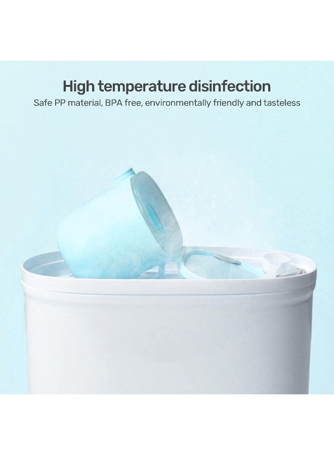 R for Rabbit صندوق الوجبات الأول من R for Rabbit المصنوع من السيليكون للأطفال، وعاء متعدد الوظائف لمسحوق الحليب 210 جرام (أزرق) - Image 3