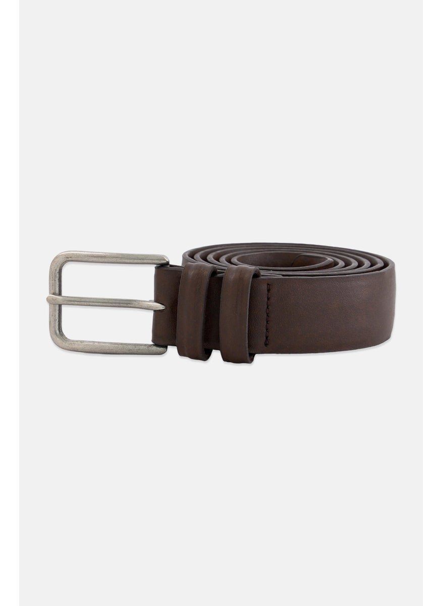 DOCKERS - Men Leather Buckle Belt, Dark Brown - Image 1