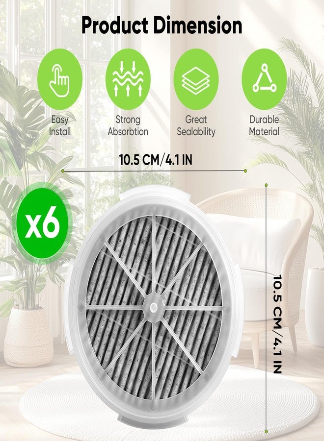 LBLVBNEWD 6 Pack Replacement HEPA Filter with Activated Carbon for Frida Baby Air Purifier 3 in 1, RIGOGLIOSO Air Purifier GL2103 and SY900S, JINPUS GL-2103, LTLKY 900S, Meleden Air Purifier GL2103 - Image 2