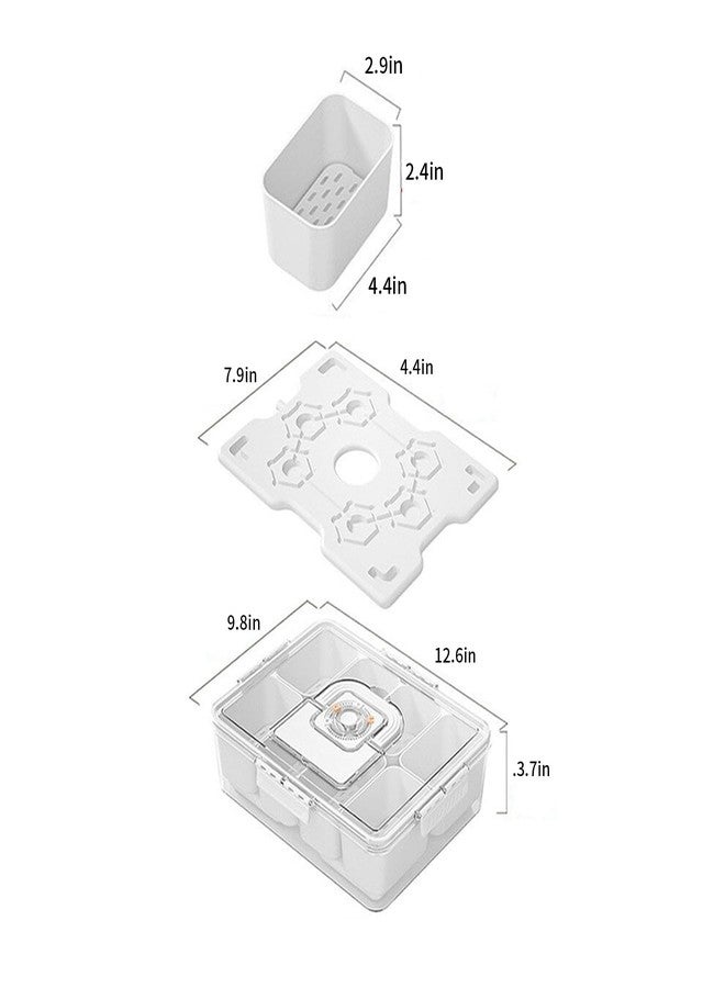 Bivpreom Snackle Box Container With Ice Pack，Chilled Serving Tray，Snackle Box With Ice Pack & Lid & 8 Compartments - Image 3