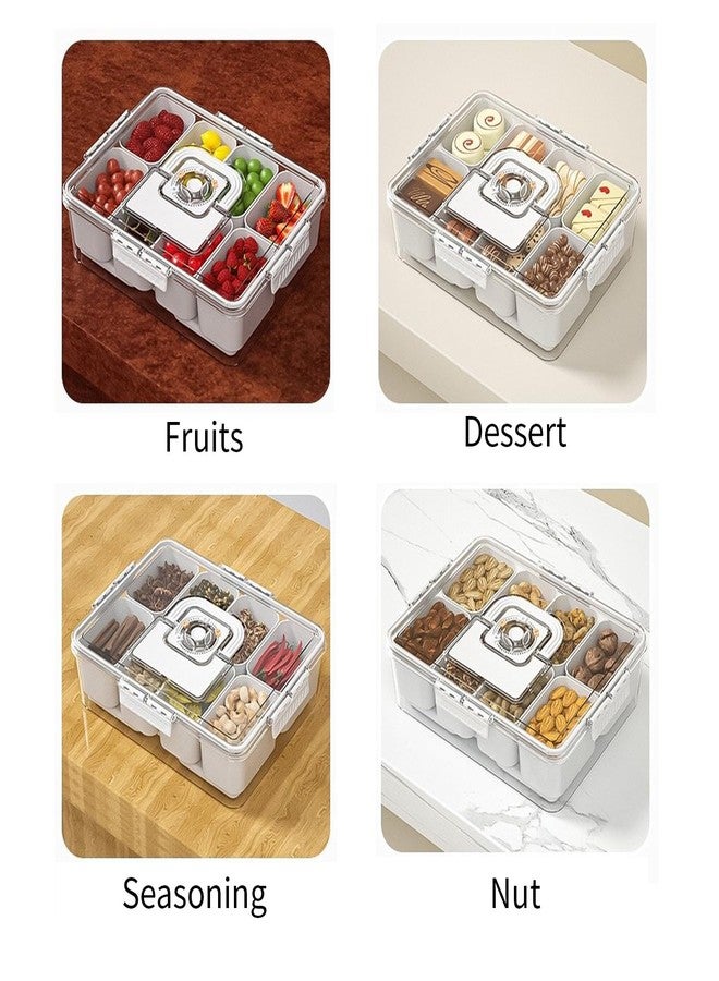 Bivpreom Snackle Box Container With Ice Pack，Chilled Serving Tray，Snackle Box With Ice Pack & Lid & 8 Compartments - Image 5