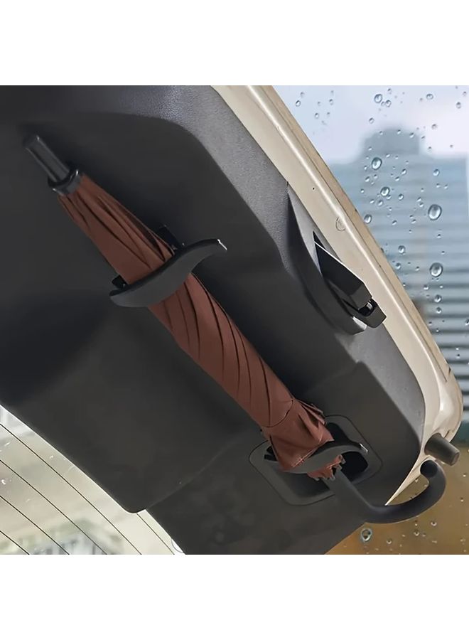 2 Black Durable Car Headrest Hooks Adjustable Vehicle Organizer for Bags Purses - Image 5