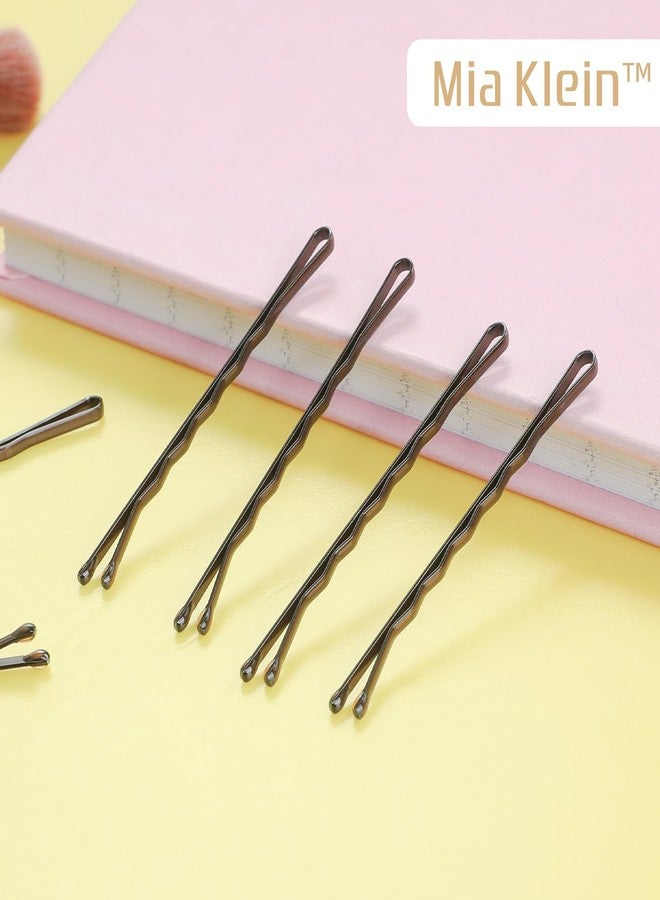Mia Klein Bobby Pins, Hair Pins 2 Inch 60PCS Crimped Hair Grips for Kids, Girls, and Women, Secure and Easy for All Hair Types, With Ball Tips Design. Hair Accessories for Daily Use (Brown) - Image 5