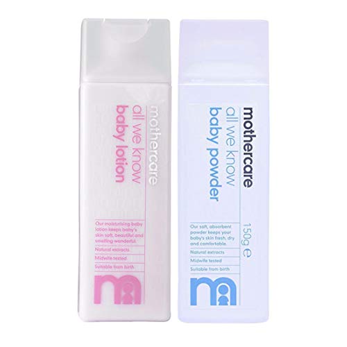 Mothercare All We Know Baby Lotion, 300ml+ Mothercare All We Know Baby Powder, 150g - Image 1