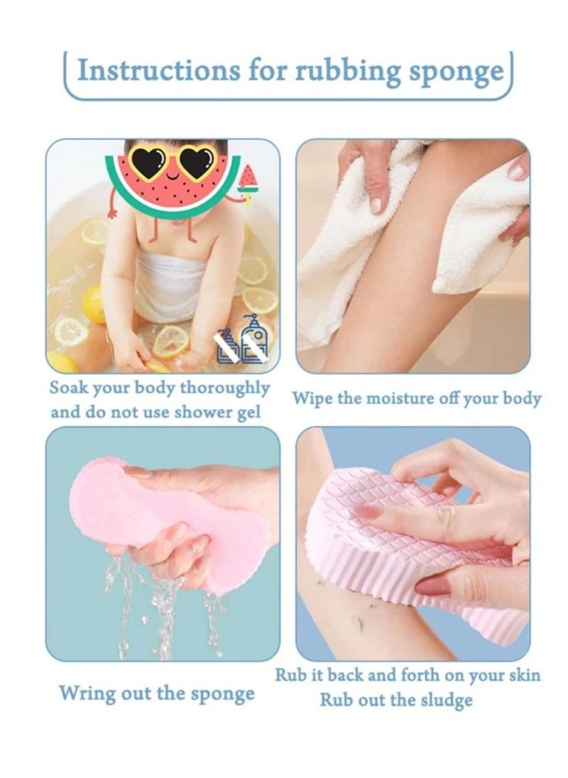 Generic - 1pc 3D Exfoliating Exfoliating Sponge, Soft Wax-Like Bath Sponge, Bath Sponge Without Pain and - Image 1