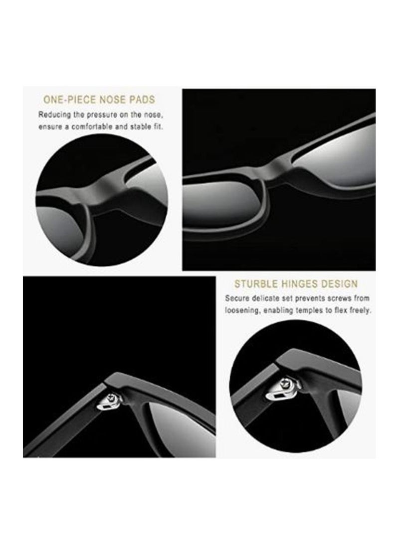 Estelle Polarized Sunglasses Men Women, Classic Square Sun Glasses 100% UV Protection Driving Fishing Matte Black G15 - Image 4