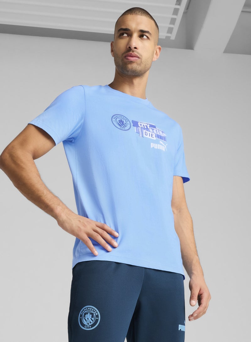 PUMA Manchester City ftblNRGY Mens Blue T-shirt - Image 1