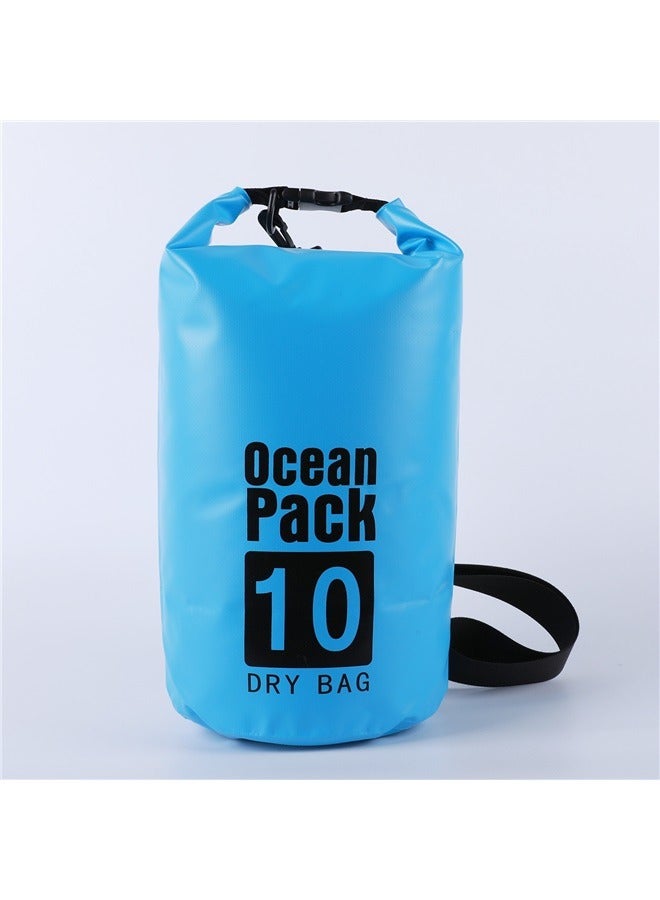 yongsheng Outdoor Waterproof Dry Backpack 10L，Dry Bag Waterproof for Women Men,10L Rolled Lightweight Dry Storage Bag Backpack for Travel,Swimming,Boating, Kayaking,Camping & Beach,Lake Blue  - Image 2