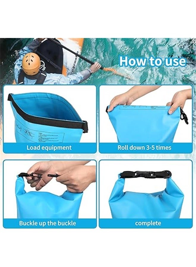 yongsheng Outdoor Waterproof Dry Backpack 10L，Dry Bag Waterproof for Women Men,10L Rolled Lightweight Dry Storage Bag Backpack for Travel,Swimming,Boating, Kayaking,Camping & Beach,Lake Blue  - Image 3