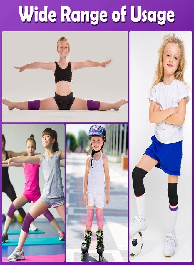 Hungdao 3 Pairs Kids Knee Brace Breathable Flexible Elastic Knee Sleeves for Kids Girls Volleyball Basketball Dance Skating(Small) - Image 3