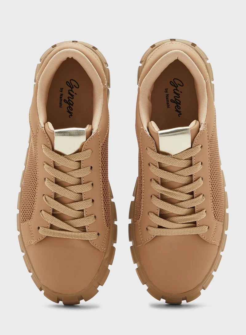 Ginger Tonal Stacked Sole Sneaker
