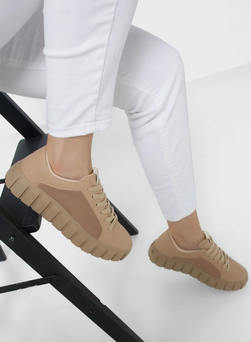Ginger Tonal Stacked Sole Sneaker